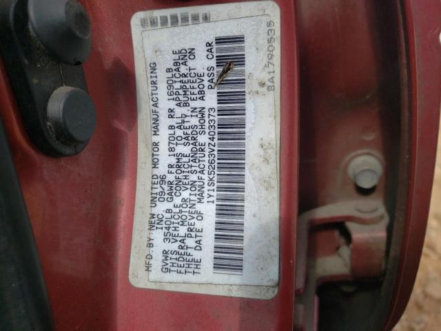 Photo 10 from auction – 1997 GEO PRIZM BASE with VIN 1Y1SK5263VZ403373