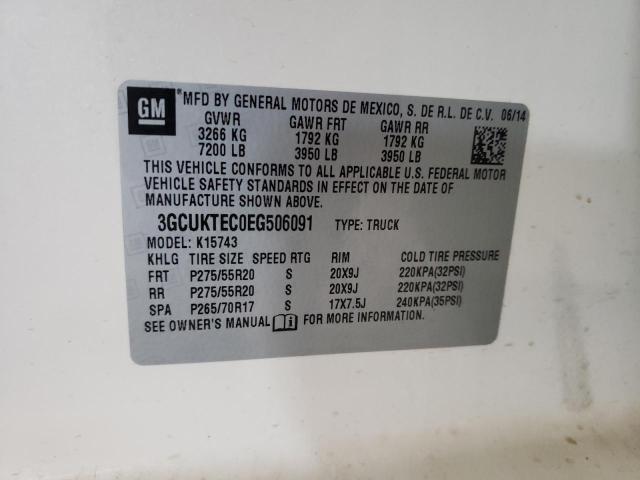 Photo 10 from auction – 2014 CHEVROLET SILVERADO with VIN 3GCUKTEC0EG506091