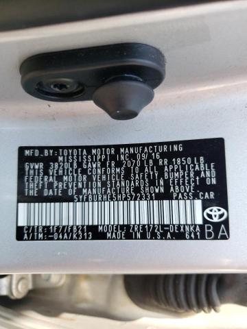 Photo 10 from auction – 2017 TOYOTA COROLLA L with VIN 5YFBURHE5HP572331