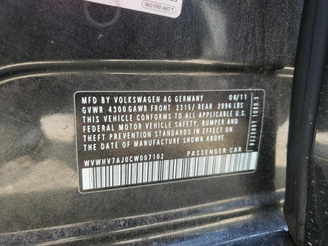Photo 10 from auction – 2012 VOLKSWAGEN GTI with VIN WVWHV7AJ0CW007102