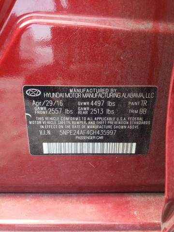 Photo 10 from auction – 2016 HYUNDAI SONATA SE with VIN 5NPE24AF4GH435997
