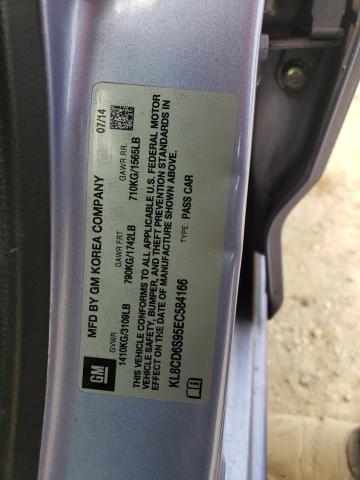 Photo 10 from auction – 2014 CHEVROLET SPARK 1LT with VIN KL8CD6S95EC584166