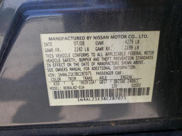 Photo 10 from auction – 2008 NISSAN ALTIMA 2.5 with VIN 1N4AL21E38C287075