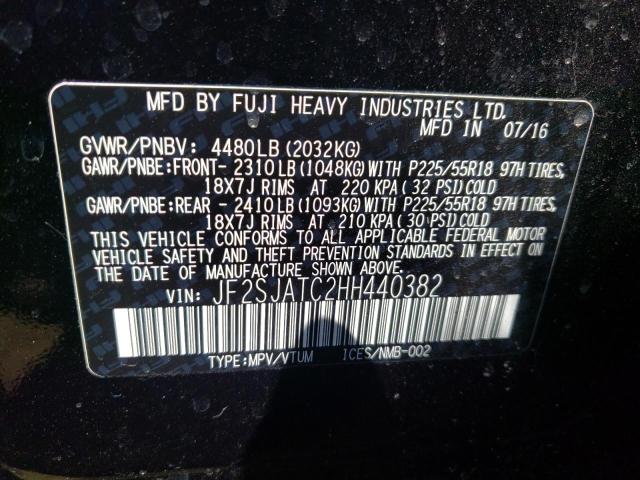 Photo 10 from auction – 2017 SUBARU FORESTER 2 with VIN JF2SJATC2HH440382