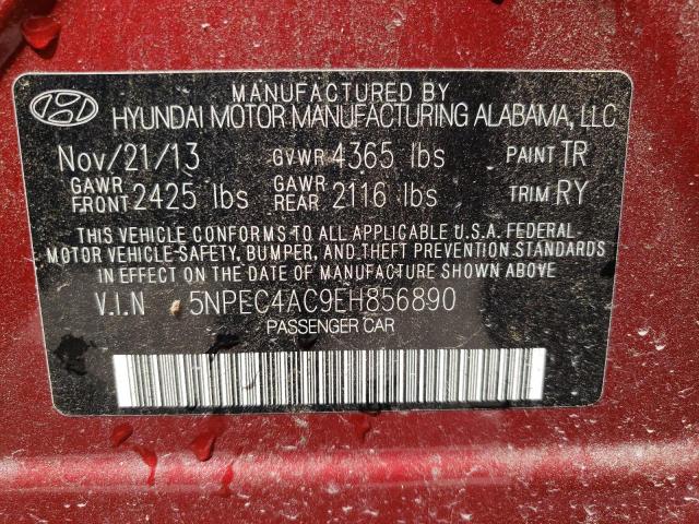 Photo 10 from auction – 2014 HYUNDAI SONATA SE with VIN 5NPEC4AC9EH856890