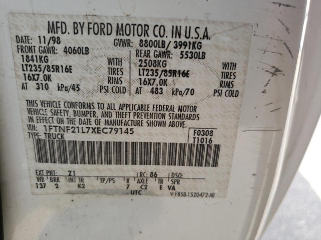 Photo 10 from auction – 1999 FORD F250 SUPER with VIN 1FTNF21L7XEC79145