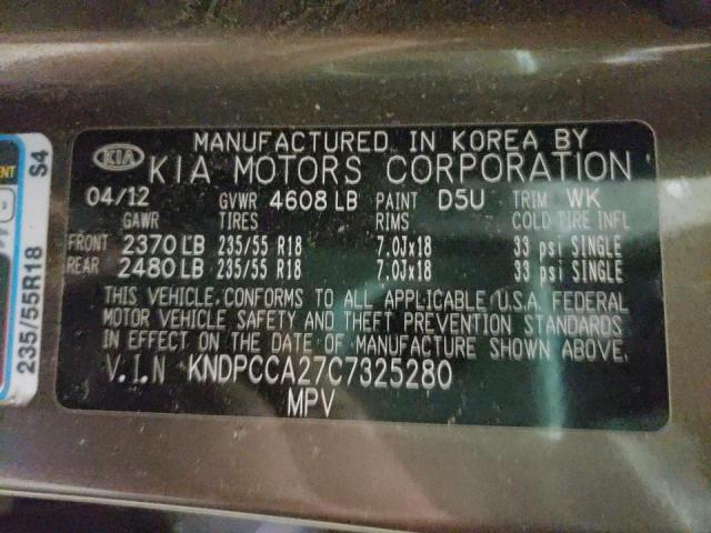 Photo 10 from auction – 2012 KIA SPORTAGE E with VIN KNDPCCA27C7325280