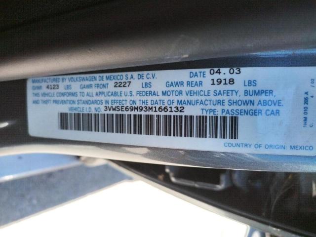 Photo 10 from auction – 2003 VOLKSWAGEN JETTA GLS with VIN 3VWSE69M93M166132