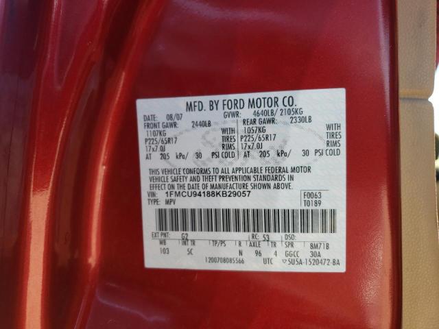 Photo 10 from auction – 2008 FORD ESCAPE LIM with VIN 1FMCU94188KB29057