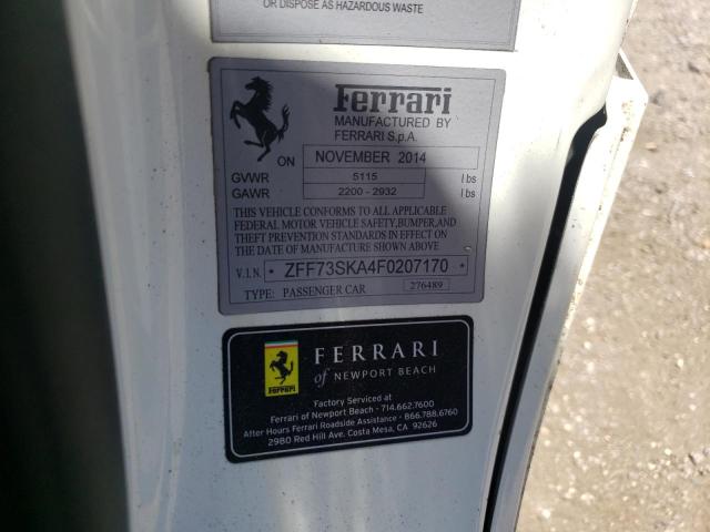 Photo 10 from auction – 2015 FERRARI FF with VIN ZFF73SKA4F0207170