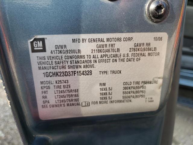 Zdjęcie 10 z aukcji – 2007 CHEVROLET SILVERADO z VIN 1GCHK23D37F154328