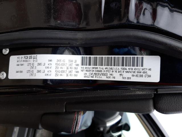 Photo 10 from auction – 2015 JEEP CHEROKEE T with VIN 1C4PJMBS3FW785833