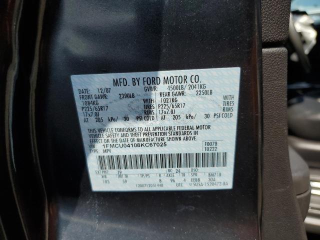 Photo 10 from auction – 2008 FORD ESCAPE LIM with VIN 1FMCU04108KC67025