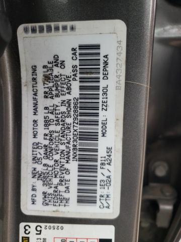 Photo 10 from auction – 2007 TOYOTA COROLLA CE with VIN 1NXBR30EX7Z928862