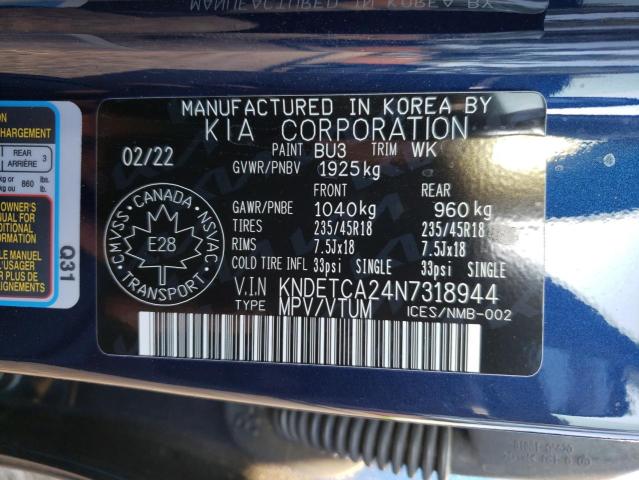 Photo 10 from auction – 2022 KIA SELTOS SX with VIN KNDETCA24N7318944