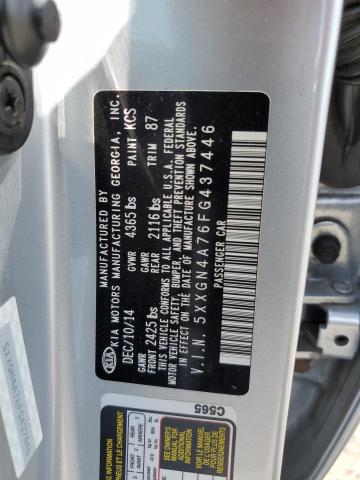 Photo 10 from auction – 2015 KIA OPTIMA EX with VIN 5XXGN4A76FG437446