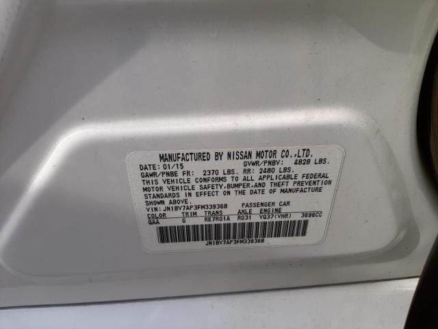 Photo 10 from auction – 2015 INFINITI Q50 BASE with VIN JN1BV7AP3FM339368