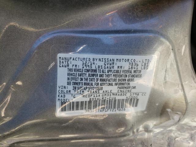 Photo 10 from auction – 2015 NISSAN SENTRA S with VIN 3N1AB7AP1FY219828