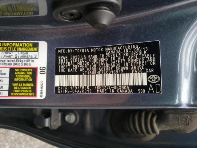 Photo 10 from auction – 2014 TOYOTA COROLLA L with VIN 2T1BURHE2EC016912