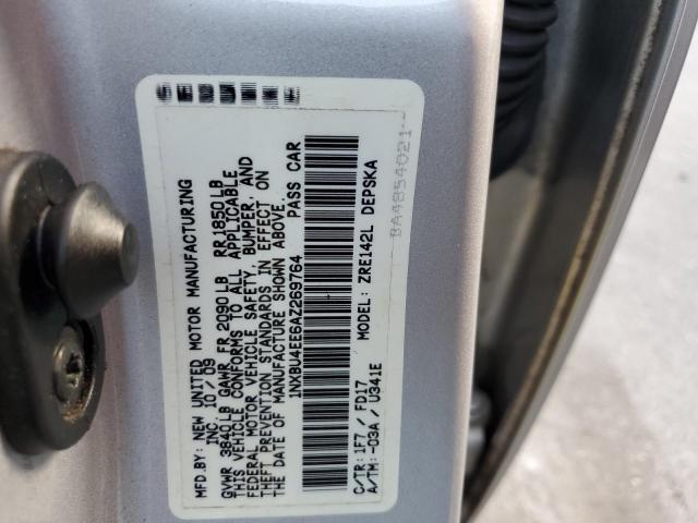 Photo 10 from auction – 2010 TOYOTA COROLLA BA with VIN 1NXBU4EE6AZ269764