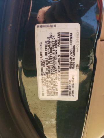 Photo 10 from auction – 2000 TOYOTA CAMRY SOLA with VIN 2T1CF22P0YC340378