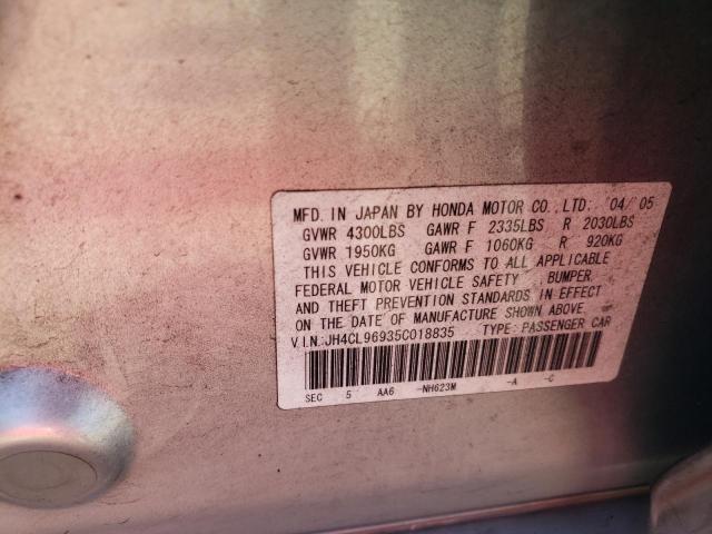 Photo 10 from auction – 2005 ACURA TSX with VIN JH4CL96935C018835