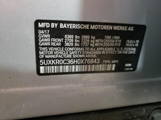 Photo 10 from auction – 2017 BMW X5 XDRIVE3 with VIN 5UXKR0C36H0X76843