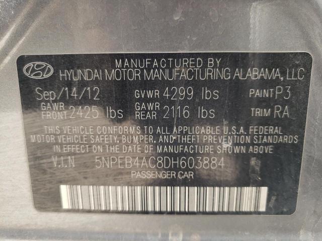 Photo 10 from auction – 2013 HYUNDAI SONATA GLS with VIN 5NPEB4AC8DH603884