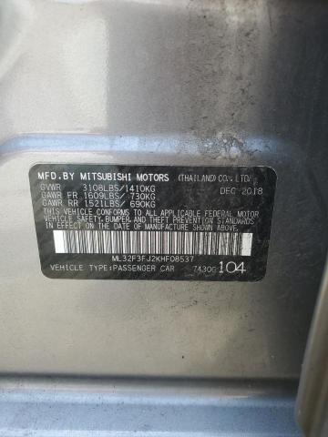 Photo 10 from auction – 2019 MITSUBISHI MIRAGE G4 with VIN ML32F3FJ2KHF08537