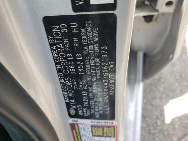 Photo 10 from auction – 2016 KIA RIO LX with VIN KNADM4A37G6621973