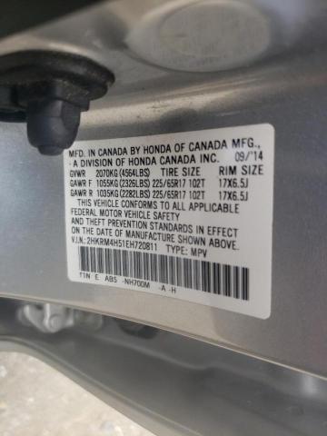 Photo 10 from auction – 2014 HONDA CR-V EX with VIN 2HKRM4H51EH720811