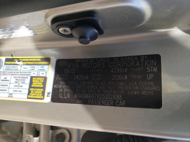 Photo 10 from auction – 2013 KIA OPTIMA LX with VIN KNAGM4A7XD5332488