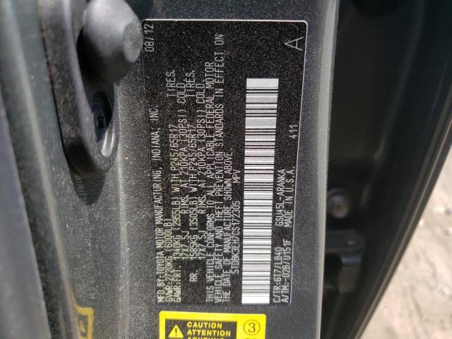Photo 10 from auction – 2012 TOYOTA HIGHLANDER with VIN 5TDBK3EH7CS172305