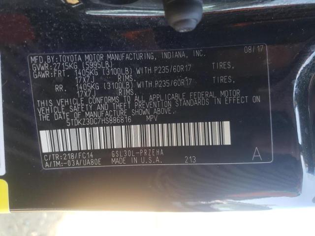 Photo 10 from auction – 2017 TOYOTA SIENNA LE with VIN 5TDKZ3DC7HS886816