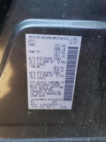 Photo 10 from auction – 2014 NISSAN PATHFINDER with VIN 5N1AR2MM1EC653635