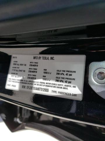 Photo 10 from auction – 2019 TESLA MODEL 3 with VIN 5YJ3E1EA4KF312655