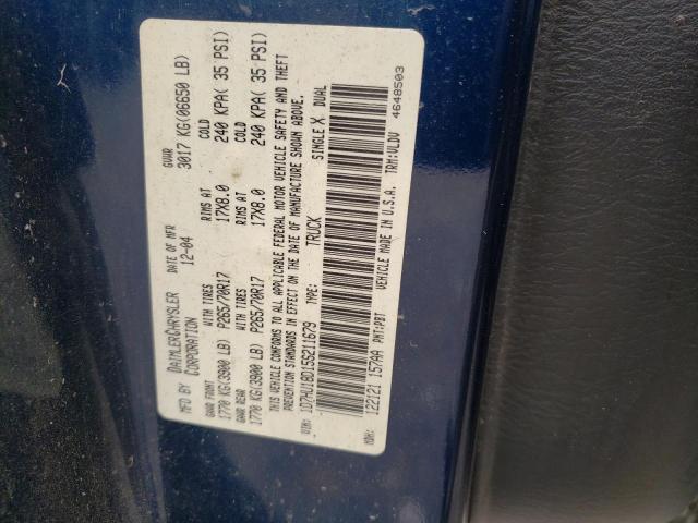 Photo 10 from auction – 2005 DODGE RAM 1500 S with VIN 1D7HU18D15S211679
