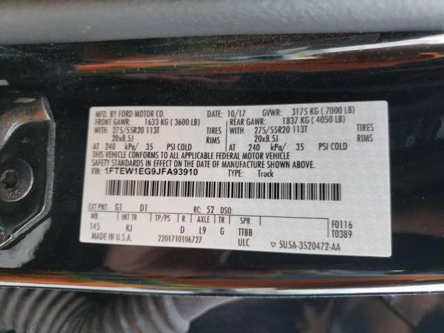 Photo 10 from auction – 2018 FORD F150 SUPER with VIN 1FTEW1EG9JFA93910