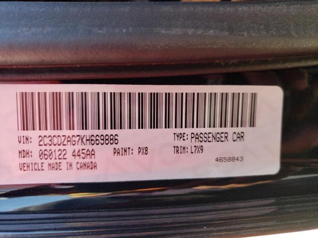 Photo 10 from auction – 2019 DODGE CHALLENGER with VIN 2C3CDZAG7KH669886