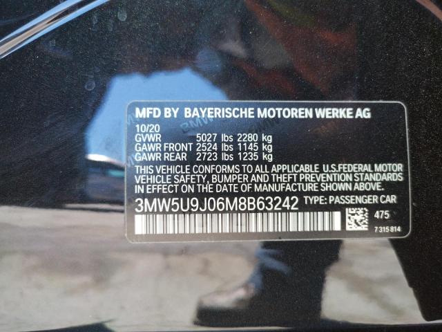 Photo 10 from auction – 2021 BMW M340XI with VIN 3MW5U9J06M8B63242