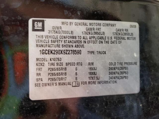 Photo 10 from auction – 2009 CHEVROLET SILVERADO with VIN 1GCEK290X9Z278590