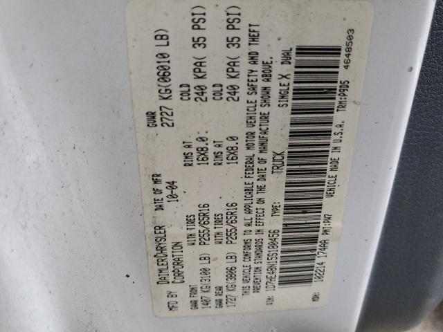 Photo 10 from auction – 2005 DODGE DAKOTA QUA with VIN 1D7HE48N15S180456