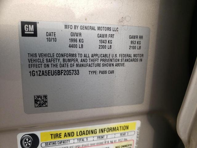 Photo 10 from auction – 2011 CHEVROLET MALIBU LS with VIN 1G1ZA5EU6BF205733