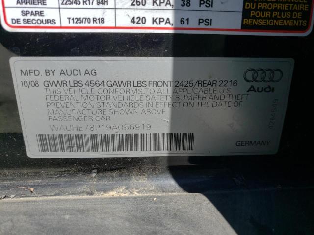 Photo 10 from auction – 2009 AUDI A3 2.0T with VIN WAUHE78P19A056919