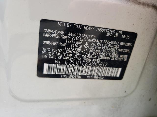Photo 10 from auction – 2016 SUBARU FORESTER 2 with VIN JF2SJAFC2GH465812
