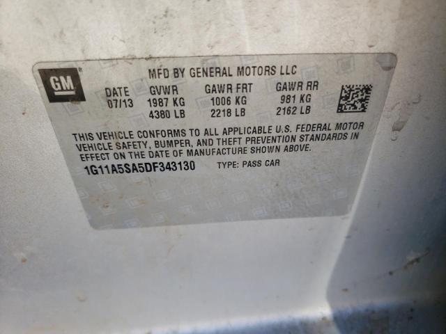 Photo 10 from auction – 2013 CHEVROLET MALIBU LS with VIN 1G11A5SA5DF343130