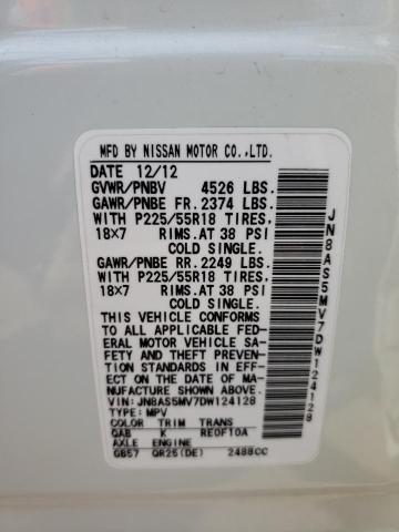 Photo 10 from auction – 2013 NISSAN ROGUE S with VIN JN8AS5MV7DW124128