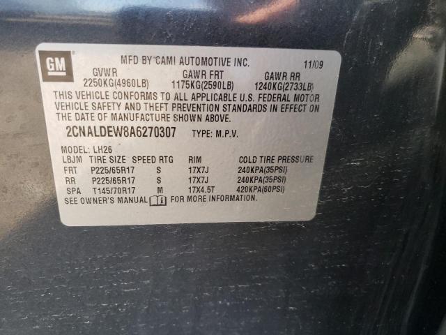 Photo 10 from auction – 2010 CHEVROLET EQUINOX LT with VIN 2CNALDEW8A6270307