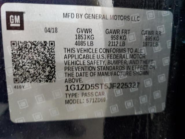 Photo 10 from auction – 2018 CHEVROLET MALIBU LT with VIN 1G1ZD5ST5JF225327