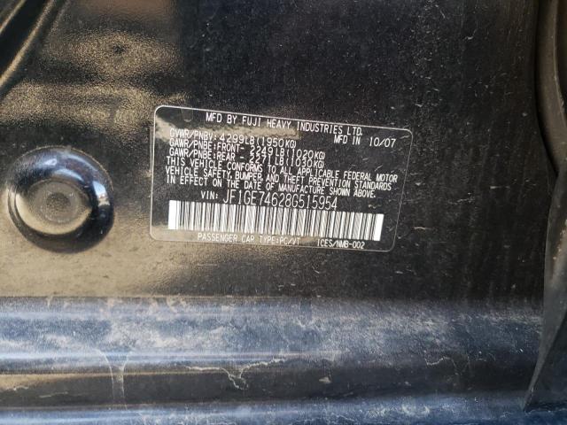 Photo 10 from auction – 2008 SUBARU IMPREZA WR with VIN JF1GE74628G515954